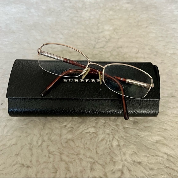 Burberry B 1157 1011 Half rim Gold metal brown plastic Eyeglass’s Frame main image 5